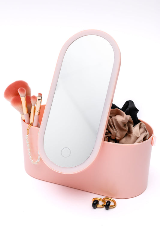 Portable Beauty Storage With LED Mirror-Womens-Ave Shops-Happy Campers Boutique, Women's Fashion and More in Plainwell, MI