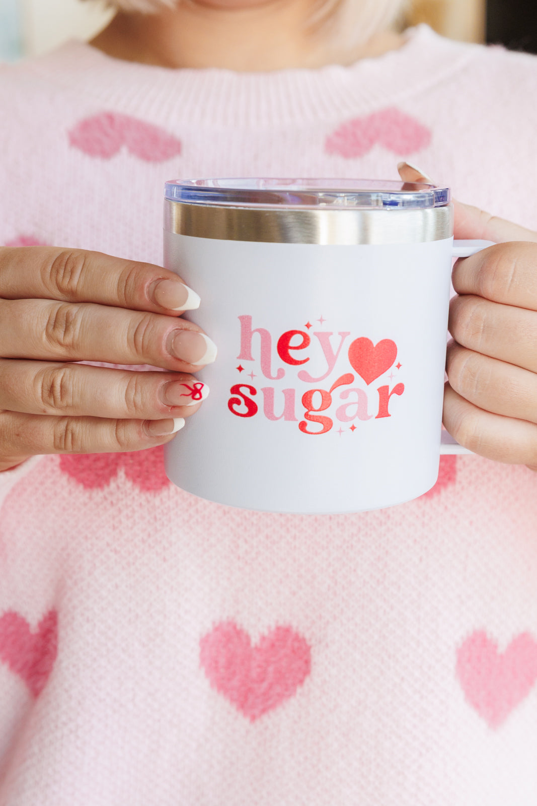 Hey Sugar 14 Oz Double Walled Travel Mug-Womens-Ave Shops-Happy Campers Boutique, Women's Fashion and More in Plainwell, MI