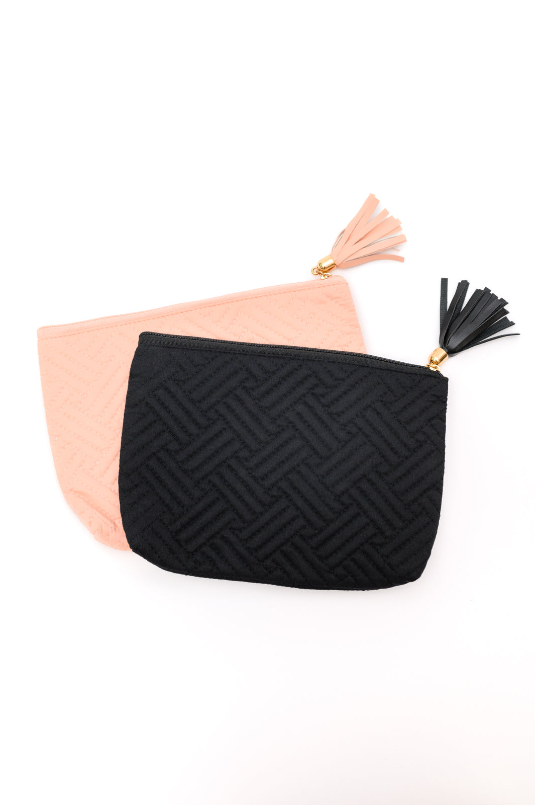 Quilted Travel Zip Pouch in Pink-Accessories-Ave Shops-Happy Campers Boutique, Women's Fashion and More in Plainwell, MI