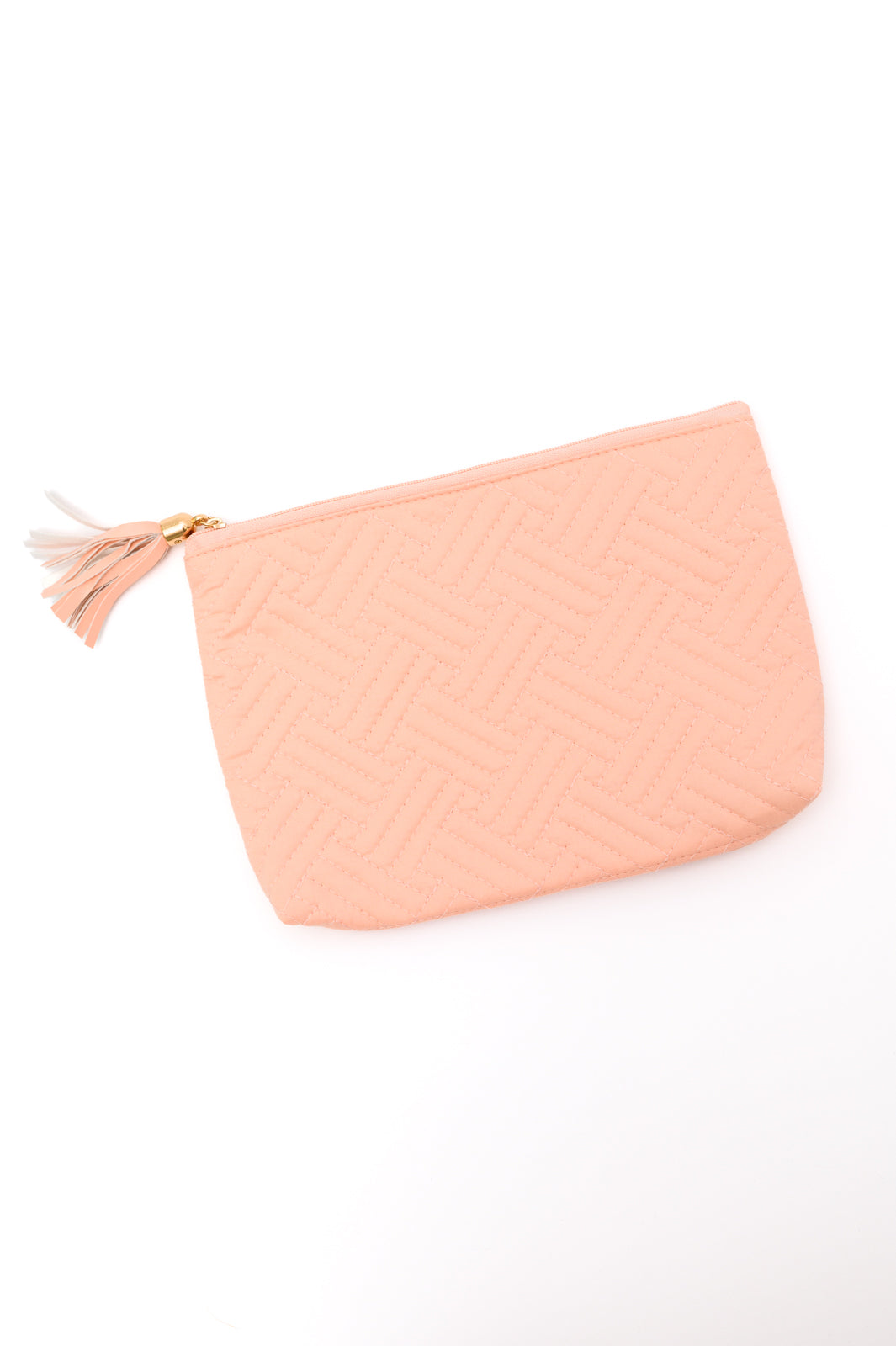 Quilted Travel Zip Pouch in Pink-Accessories-Ave Shops-Happy Campers Boutique, Women's Fashion and More in Plainwell, MI