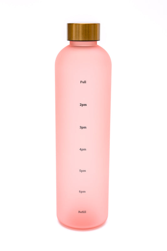 Sippin' Pretty 32 oz Translucent Water Bottle in Pink & Gold-Womens-Ave Shops-Happy Campers Boutique, Women's Fashion and More in Plainwell, MI