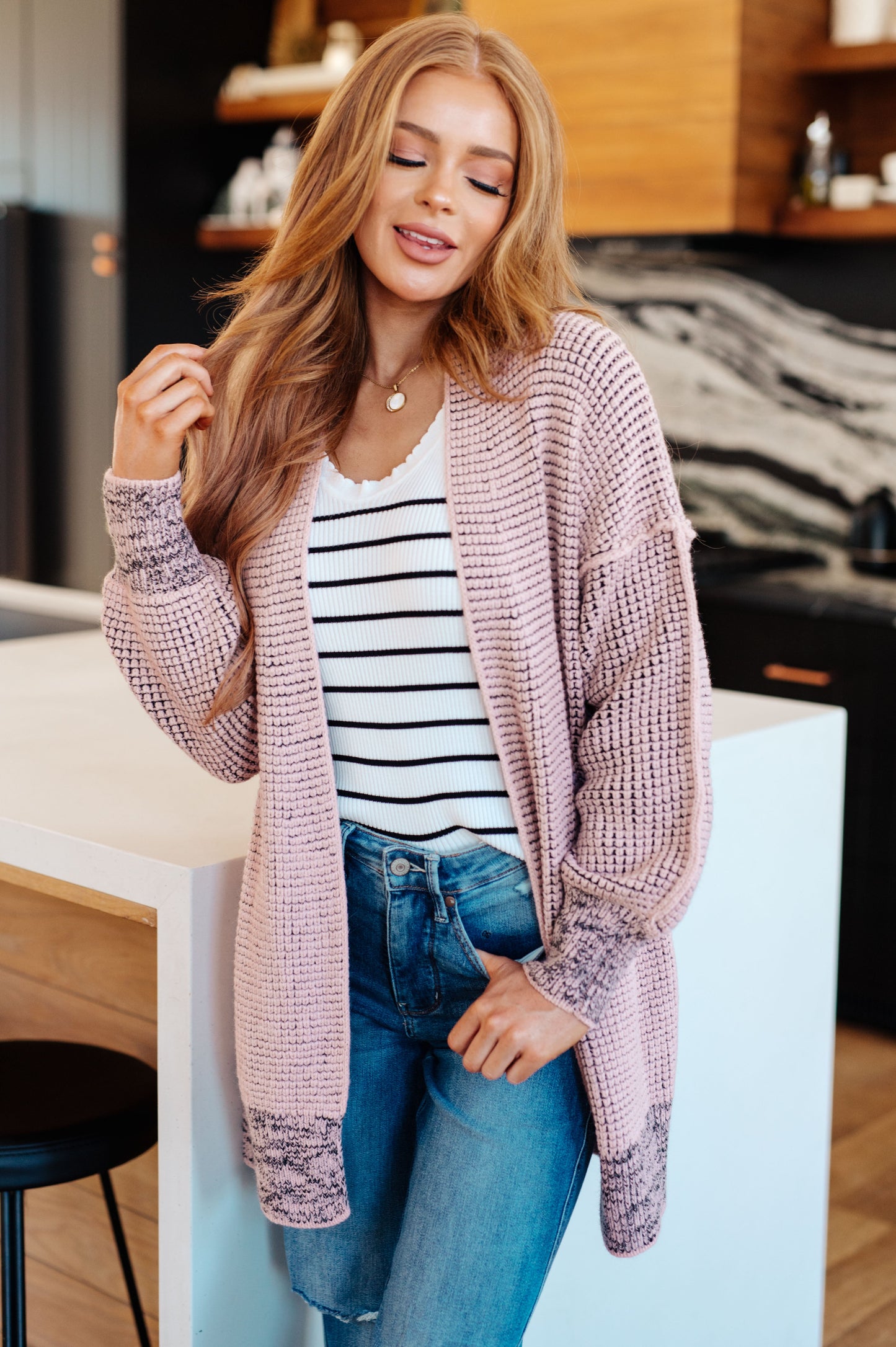 The Way It Was Cardigan in Mauve-Womens-Ave Shops-Happy Campers Boutique, Women's Fashion and More in Plainwell, MI