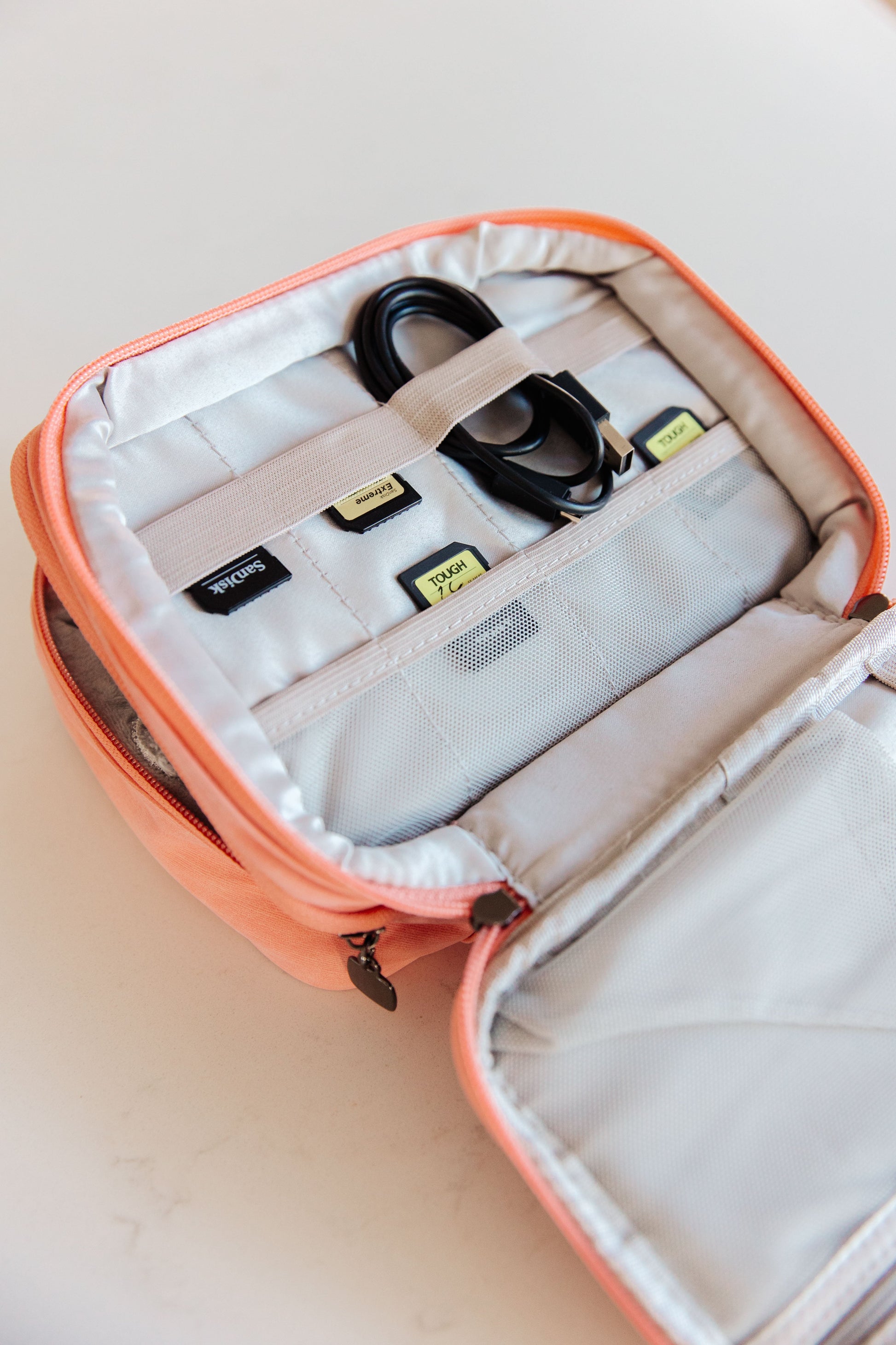 Travel Cord Organizer Case in Pink-Womens-Ave Shops-Happy Campers Boutique, Women's Fashion and More in Plainwell, MI