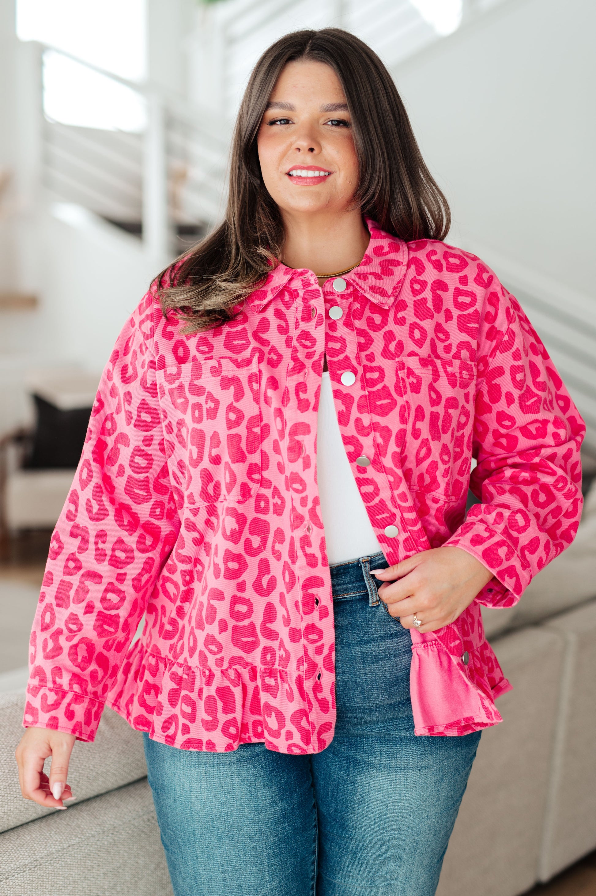 Wild At Heart Animal Print Button Down-Womens-Ave Shops-Happy Campers Boutique, Women's Fashion and More in Plainwell, MI